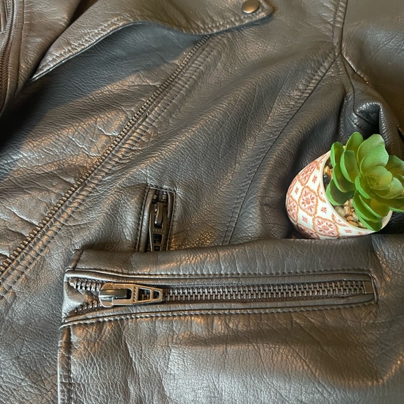 Like New Blank NYC Vegan Leather Jacket with Black Hardware - Picture 4 of 7